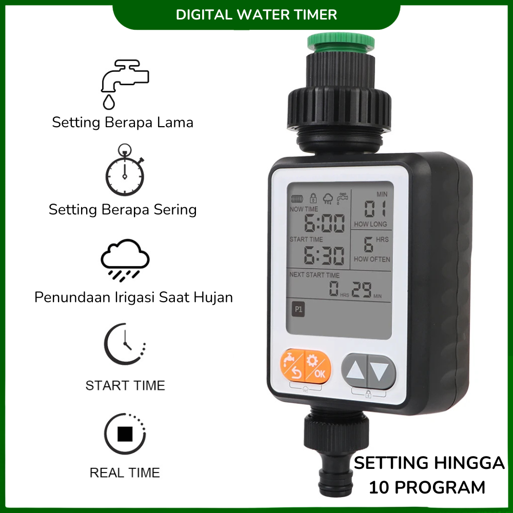 Digital Water Timer Otomatis Irigasi Tanaman