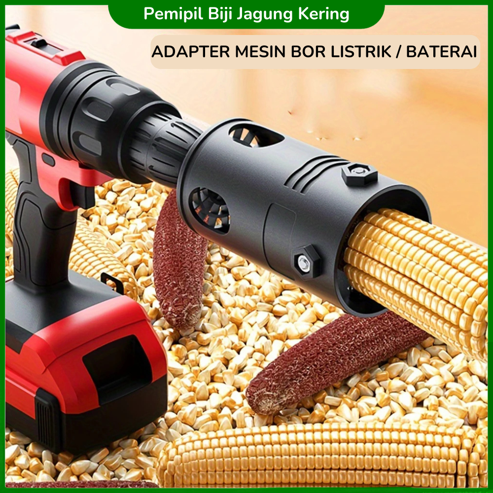 Pemipil Jagung Kering Adapter Mesin Bor Kupas Biji Jagung