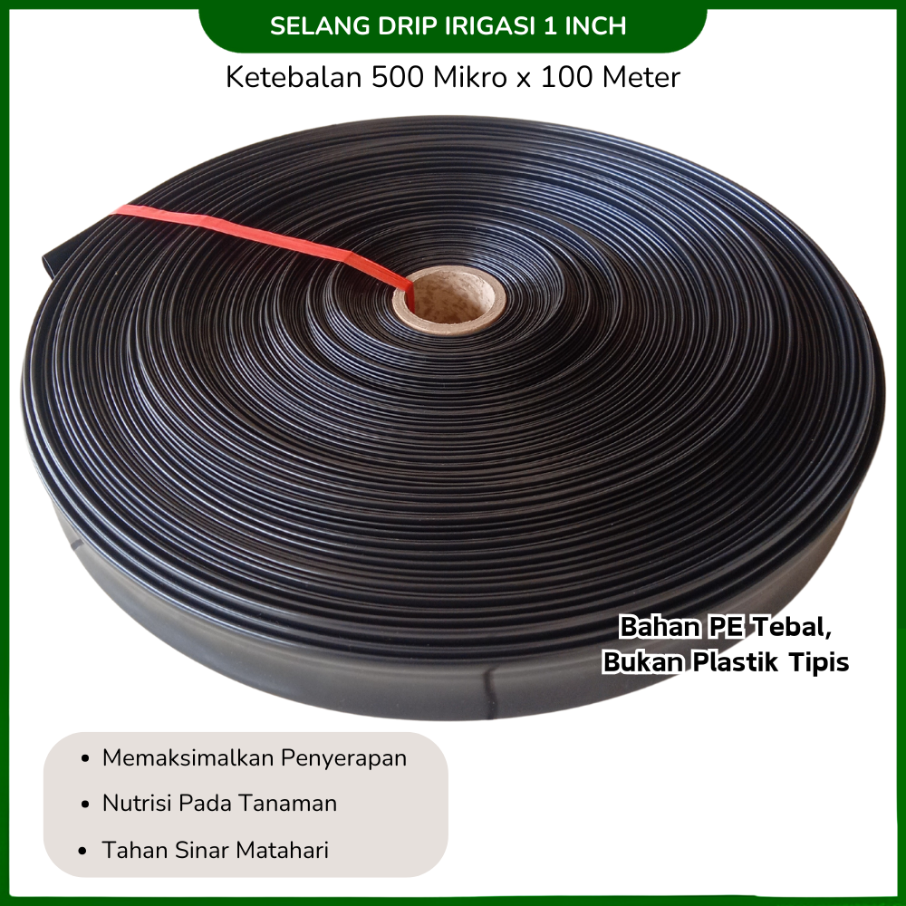 Selang Drip Irigasi Pertanian Pipa 1 inch Panjang 100 Meter