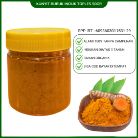 Kunyit Bubuk Herbal Asli 100% Kunyit Induk Umur 3 Tahun