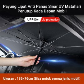 Payung Mobil Anti Panas Sinar UV Matahari Cover Kaca Depan