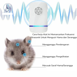 Ultrasonic Pengusir Tikus Nyamuk Pembasmi Serangga