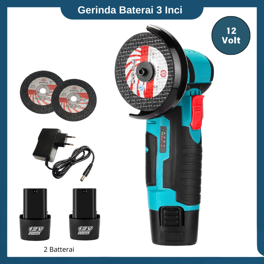 Mesin Gerinda Baterai 12v 3 inch