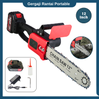 Gergaji rantai 12 inch portable gergaji potong kayu 21 volt