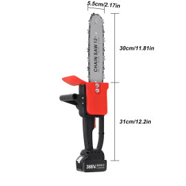 Gergaji rantai 12 inch portable gergaji potong kayu 21 volt