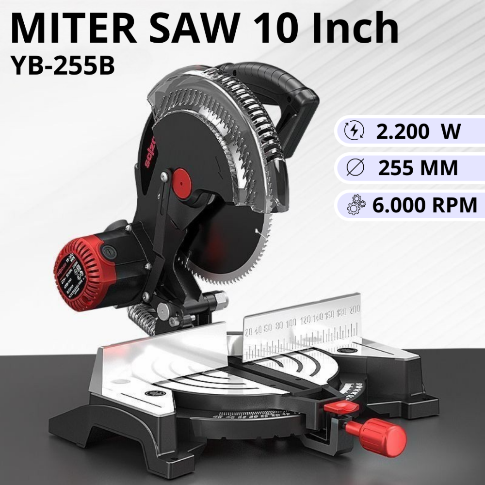 Miter saw 10 inci mesin potong alumunium mitre saw mesin gergaji potong