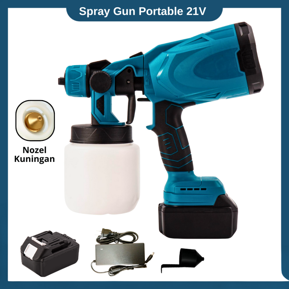 Spray paint kompresor semprotan cat baterai 21 volt alat semprot cat portable