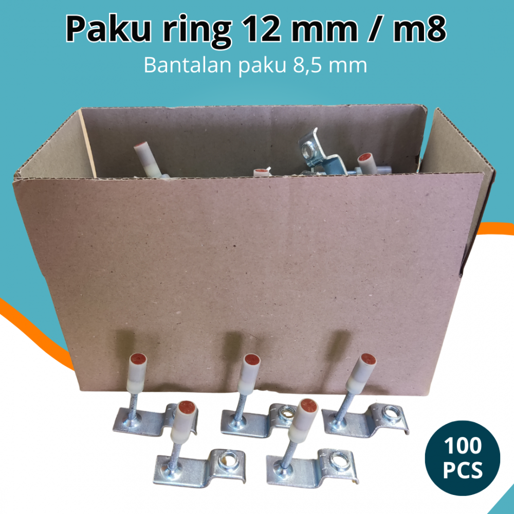 Paku M8 Refil Stamset T1000 8 mm Tipe Ring Baut 12 MM 100 Pcs