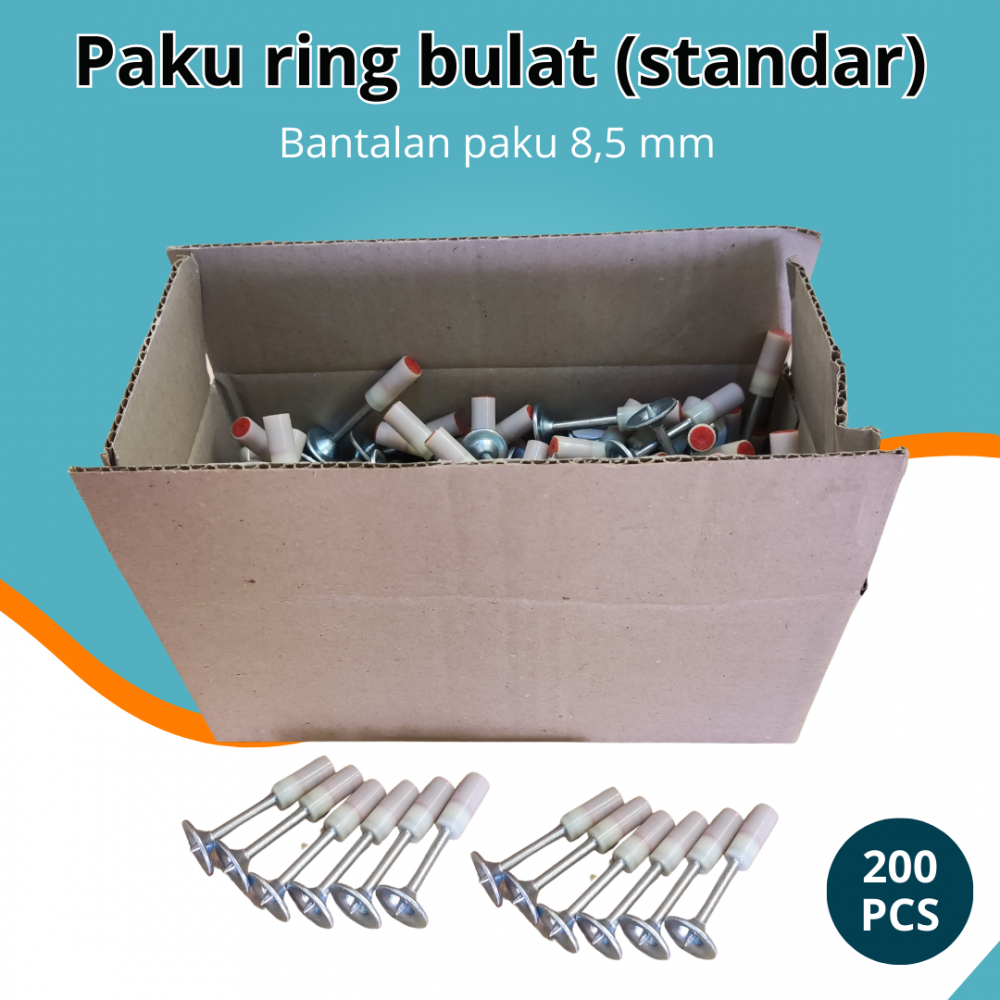 Paku Standar Ring bulat Stampset T1000 8 mm 200 Pcs 