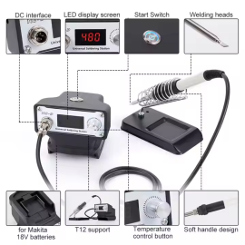 Solder T12 Portable Mesin Solder Baterai Solder timah