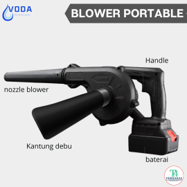 Mesin Blower angin Portable 21 volt Peniup blower dan vacuum 2 in 1