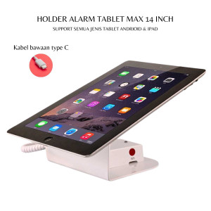 Alarm Tablet Holder Alarm Pengaman Ipad Support semua Jenis Tablet Max 14 Inch