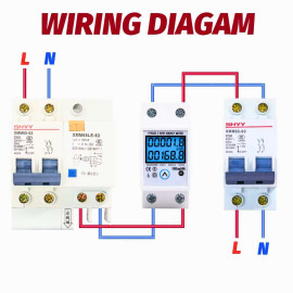 KWH Meter Digital 1 Phase Alat Pengukur Listrik Voltmeter Watt Meter