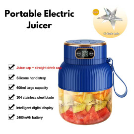 Blender Juicer Portable Juice Blender 10 Pisau Jus Belender Buah 600ml 2400mAh