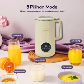 Mesin Susu Kedelai 8 in 1 1200ML Blender Jus 10 Pisau Soy Milk Maker Mesin Susu Kacang Multifungsi