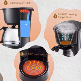 Mesin Pembuat Minuman Kopi Coffee Maker Mesin Kopi Espresso 600ml Coffee Drip Maker