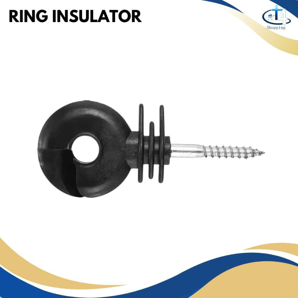 Ring Insulator Jalur Kawat Pagar Listrik Kejut untuk Tiang Kayu