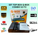 Q-BOX Set Top Box Digital Combo DVB S2+T2 Super HD Support Parabola 