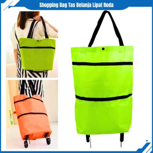 Tas Belanja Lipat Troli Roda Serbaguna Troly Shopping Bag