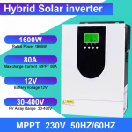 Inverter Hybrid 12V 2000VA 1600W Solar Charger Inverter DC 12V to AC 220V