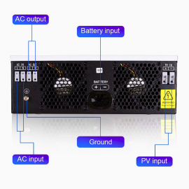 Inverter Hybrid 12V 2000VA 1600W Solar Charger Inverter DC 12V to AC 220V