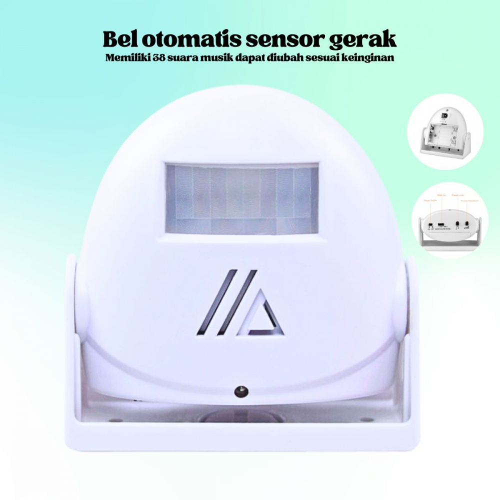 Bel Otomatis Sensor Gerak dengan pilihan 38 macam suara musik