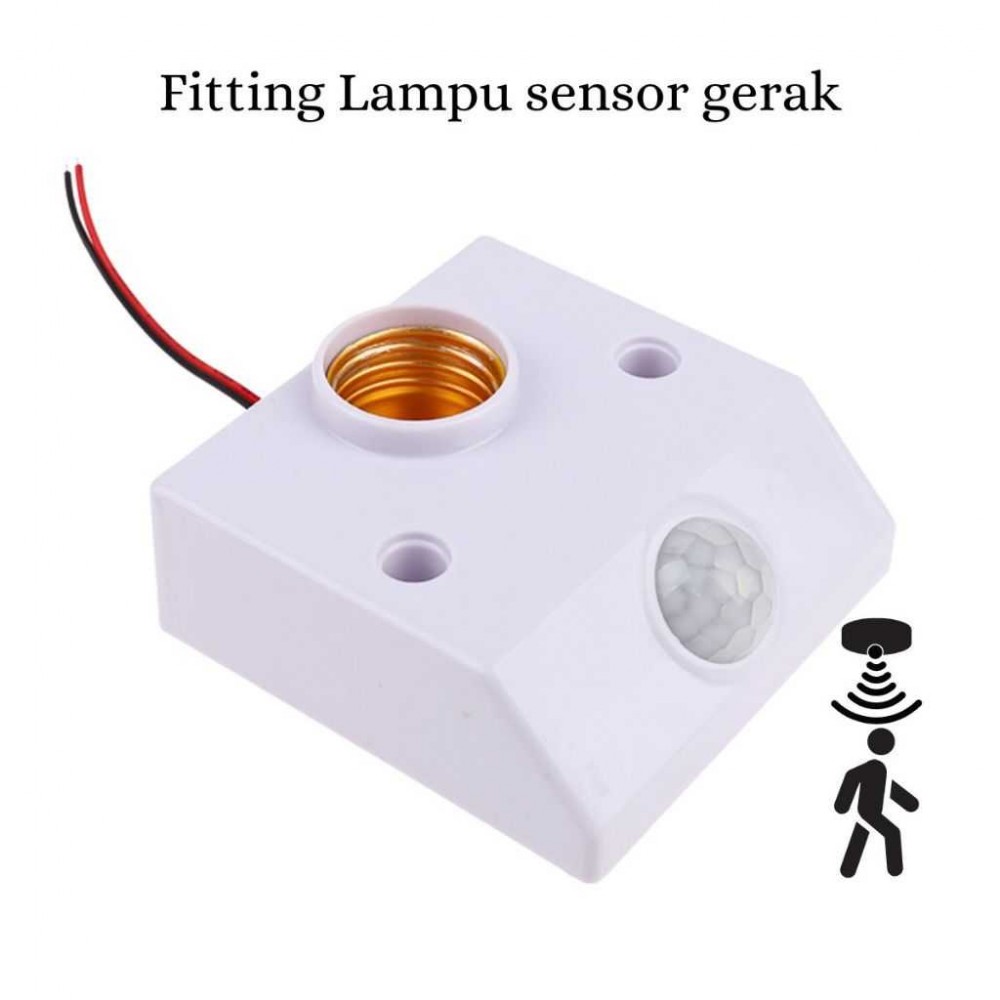 Fitting Lampu Sensor Gerak PIR Tipe Radar Fiting Lampu Otomatis