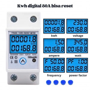 KWH Meter Digital 1 Phase Alat Pengukur Listrik Voltmeter Watt Meter