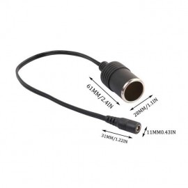 Kabel Konverter Konektor Lighter ke Colokan Jack 5 mm