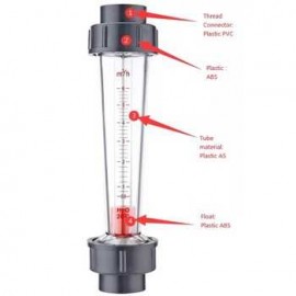 Rotameter Air Flowmeter Pipa Pengukur Laju Cairan 50 LPH