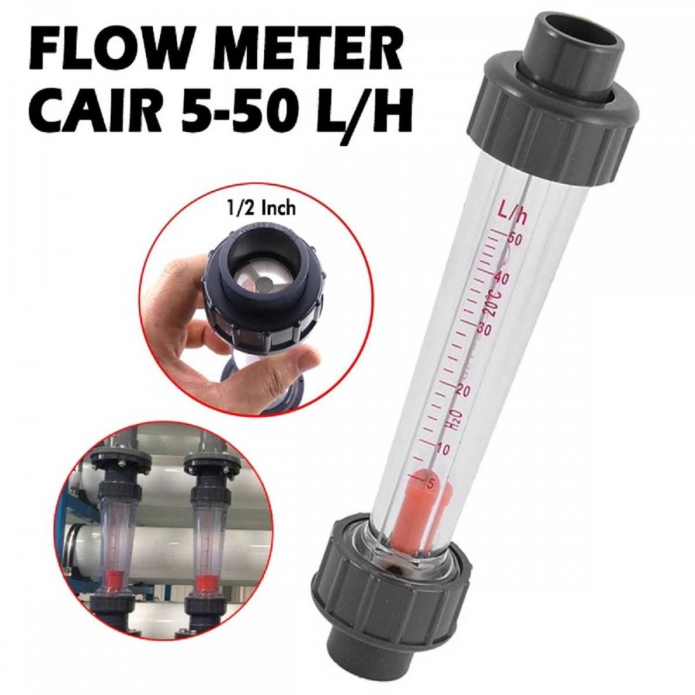 Rotameter Air Flowmeter Pipa Pengukur Laju Cairan 50 LPH