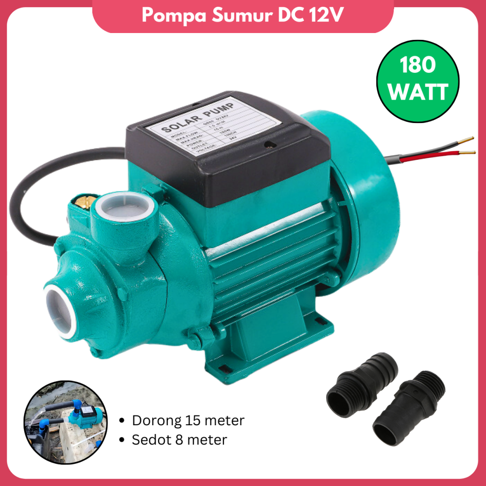 Mesin Pompa Air DC 12V  Pompa Irigasi Sumur Pertanian 180 Watt