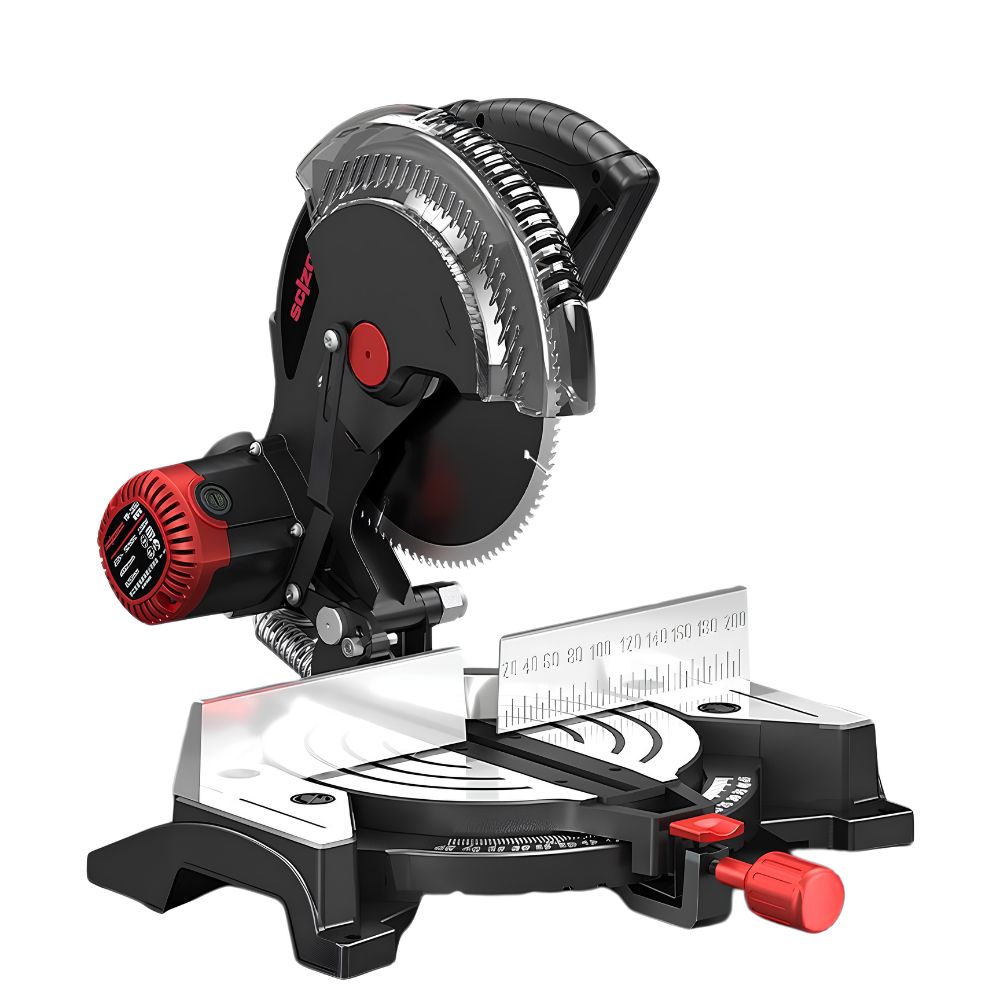 Mesin Miter Saw 10 Inch Potong Aluminium Besi Kayu 2200W YB-255D - Gambar 4
