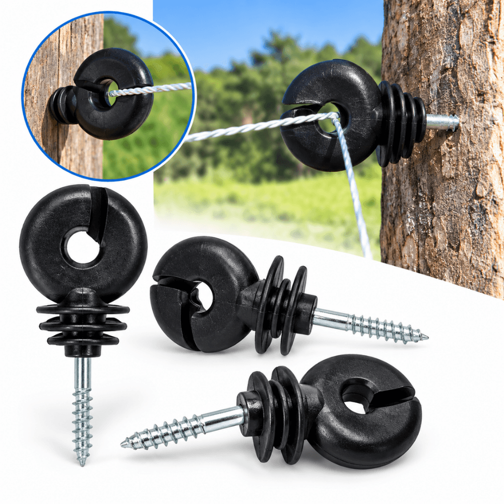 Ring Insulator Jalur Kawat Pagar Listrik untuk Tiang Kayu Isi 10 PCS - Gambar 5