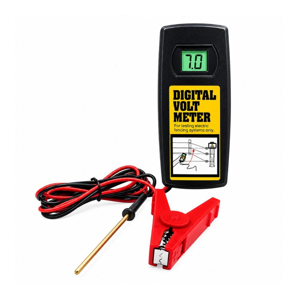 Voltmeter Digital Alat Ukur Tegangan Pagar Listrik Electric Fence Voltmeter 9.9KV - Gambar 2