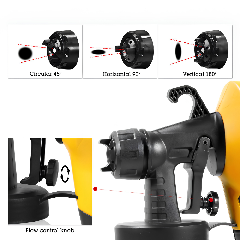 Mesin Semprot Cat Elektrik 400 Watt Tabung 800ml Nozzle Presisi 2.5mm - Gambar 2