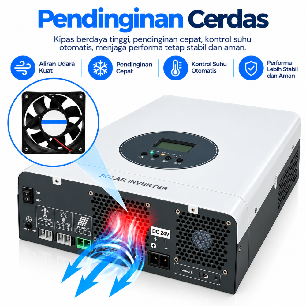 Solar Inverter Hybrid Low Frequency 24V 2400W MPPT 60A - Gambar 3