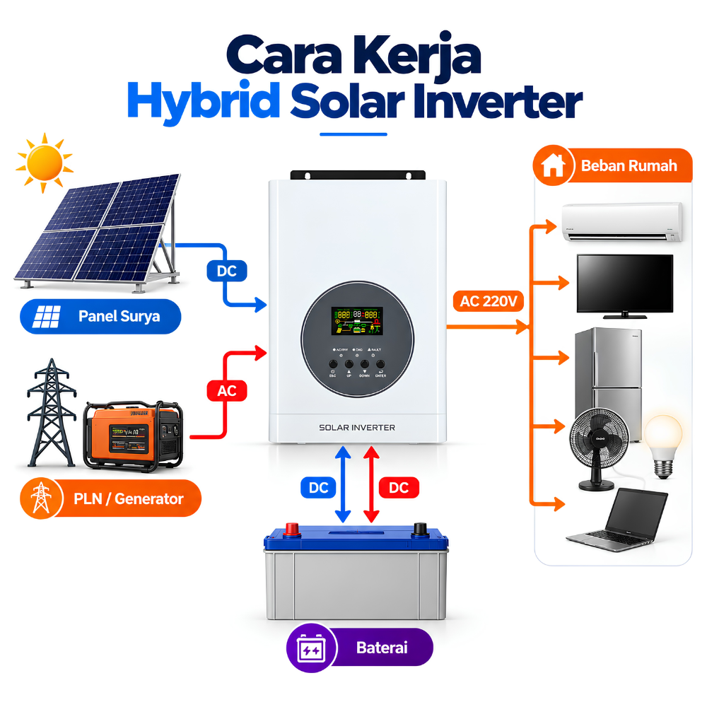 Solar Inverter Hybrid Low Frequency 24V 2400W MPPT 60A - Gambar 5