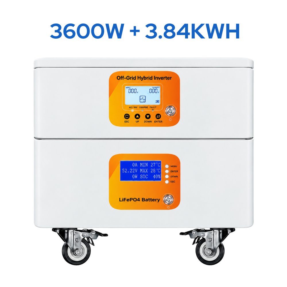 Hybrid Solar Inverter 24V 3600W All-in-One + LiFePO4 3.84kWh - 7.68kWh - Gambar 2