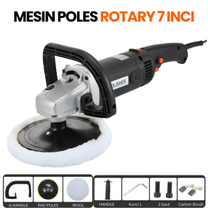 Mesin Poles Mobil 7 Inch 1400W Variable Speed 180mm