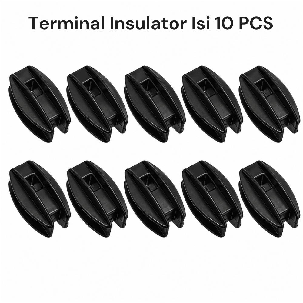 Terminal Insulator Pagar Listrik Tiang Sudut untuk Kawat Electric Fence Isi 10 PCS