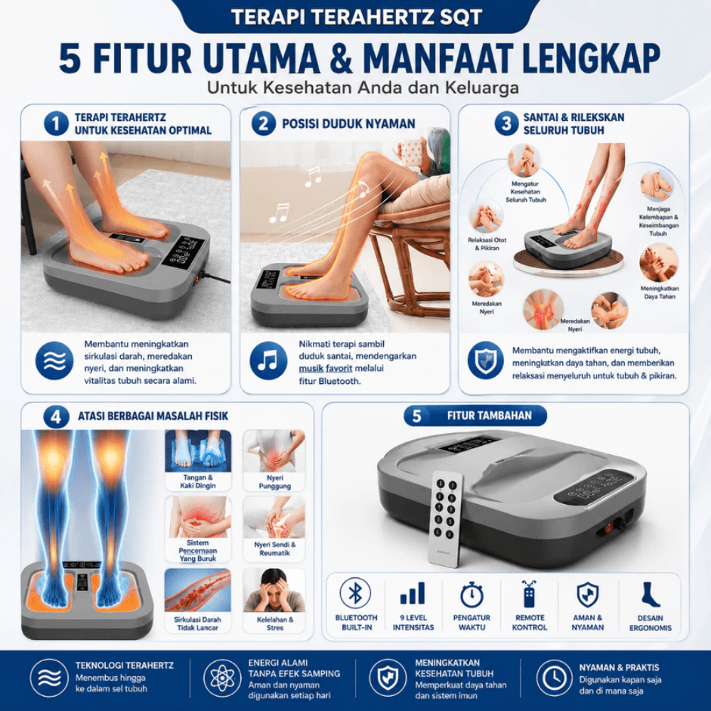 Alat Terapi Kaki P90 SQT Terahertz PEMF Gelombang Elektromagnetik - Gambar 4