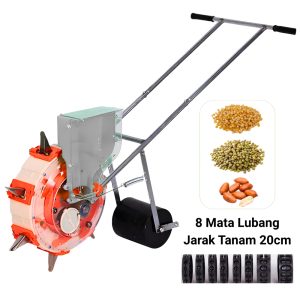 Seed Planter Dorong 8 Mata Lubang Modern Alat Tanam Benih Jagung Kacang Multifungsi