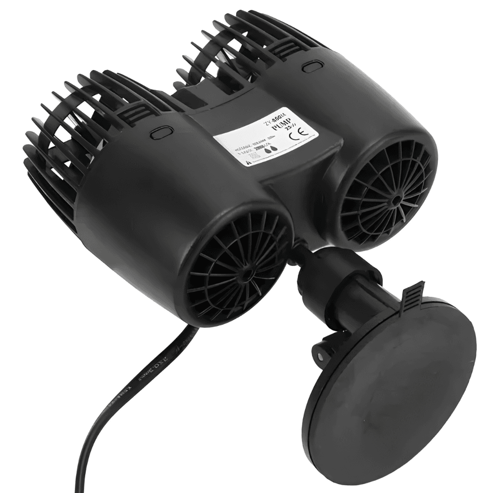 Wave Maker Arus Akuarium 25W Kipas Pembuat Gelombang Air Double Fan Wavemaker Kolam Ikan - Gambar 4