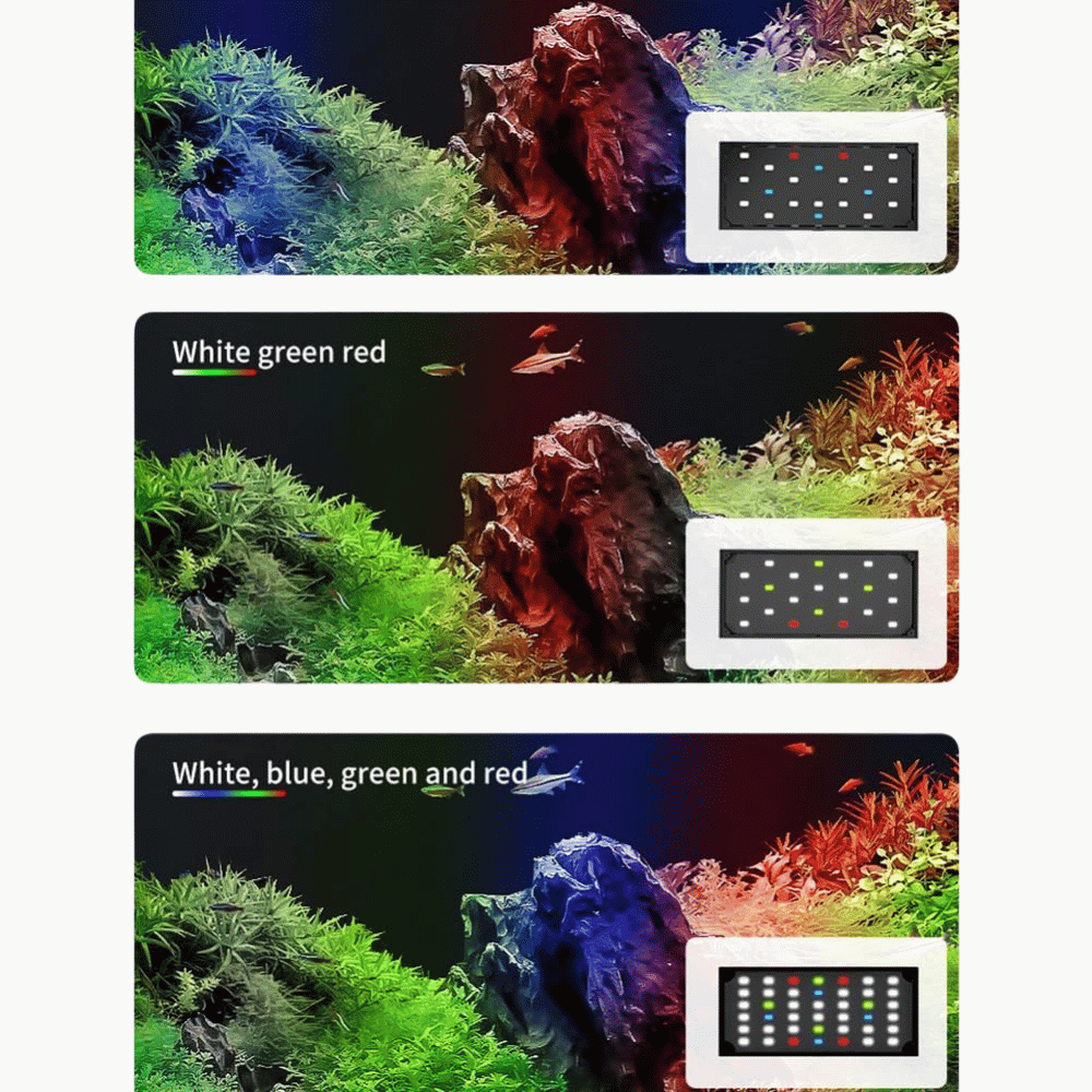 Lampu Akuarium WRGB LED Aquarium Lampu Gantung Akuarium Ikan Lampu 3 in 1 Mode Cahaya - Gambar 5