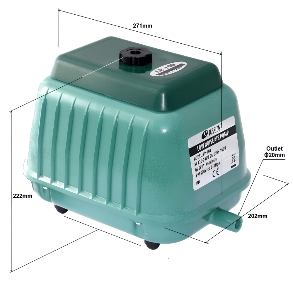 Aerator Kolam Ikan RESUN LP 100 Pompa Aerator Kolam Budidaya - Gambar 4