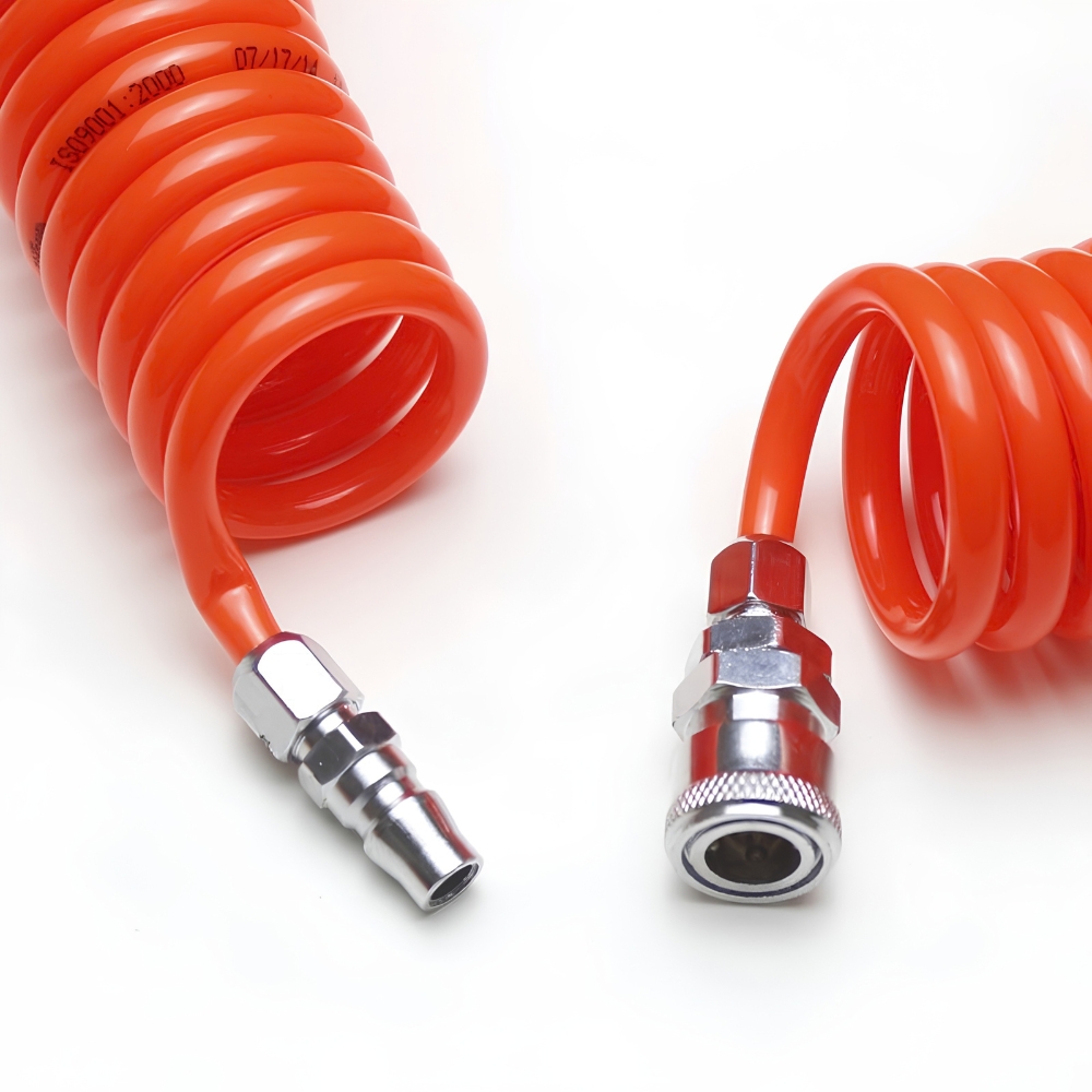 Selang Kompresor Spiral 12 Meter 8x5mm Lengkap Coupler Air Hose Flexible PE - Gambar 5