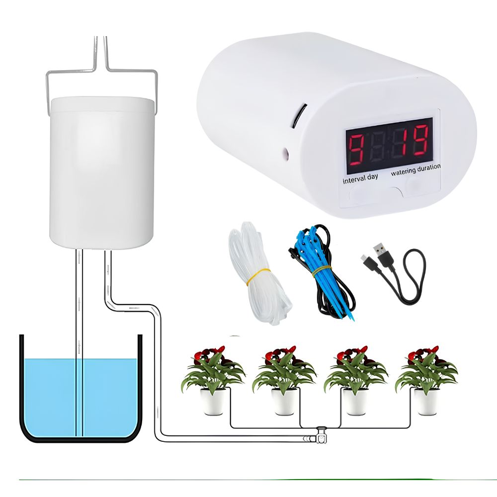 Water Timer Mini 4 Cabang Siram Tanaman Pot Otomatis
